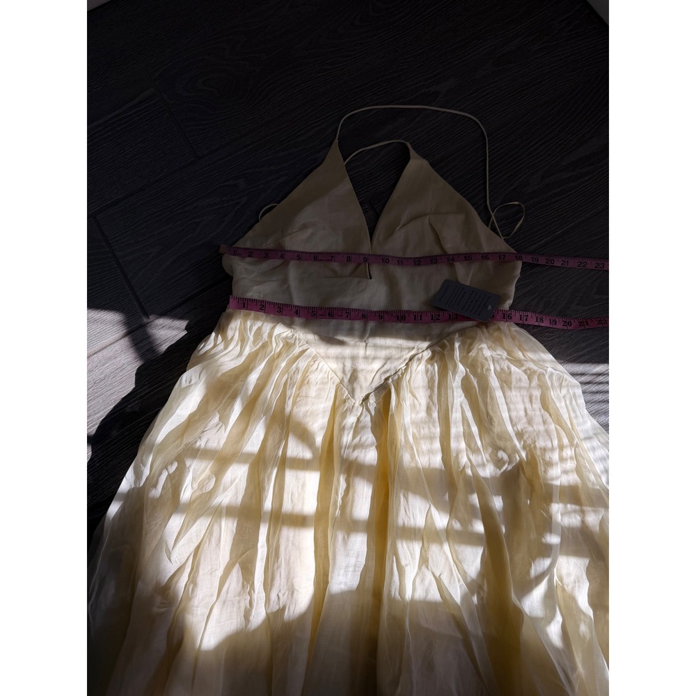 BARDOT Arletha Halter 100% Ramie Minimalist Vacation Maxi Dress Size 8 NWT - Picture 7 of 7